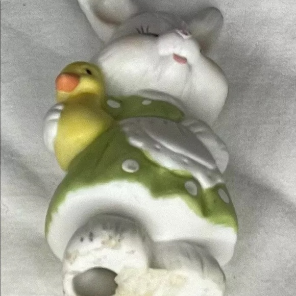 RABBIT Figurine holding a Little Duck. - Picture 2 of 7